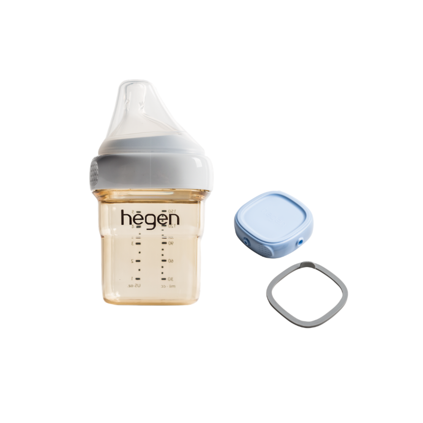Hegen ベビーボトル 150ml ＆ フードストッカー用ふた セット（ブルー）