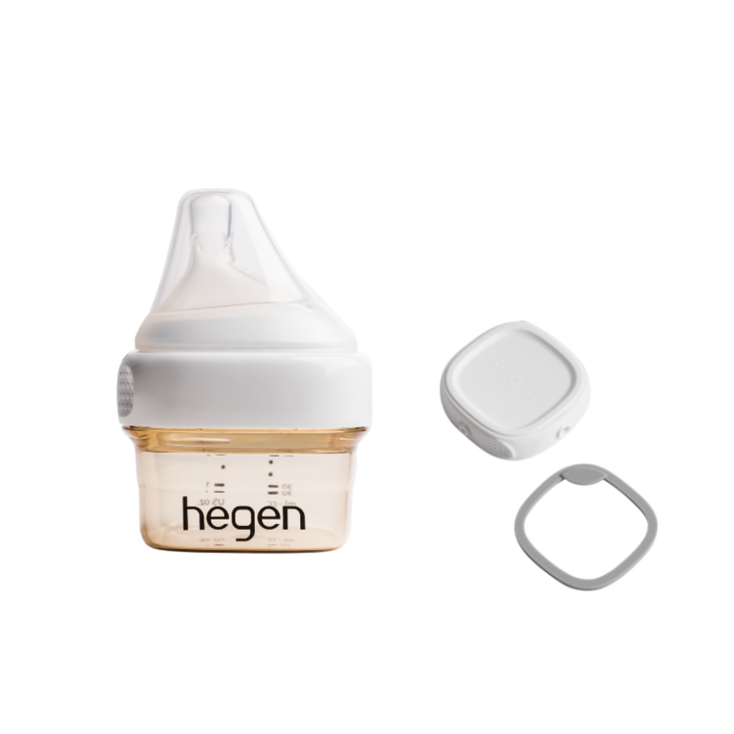 Hegen ベビーボトル 60ml ＆ フードストッカー用ふた セット（ホワイト）